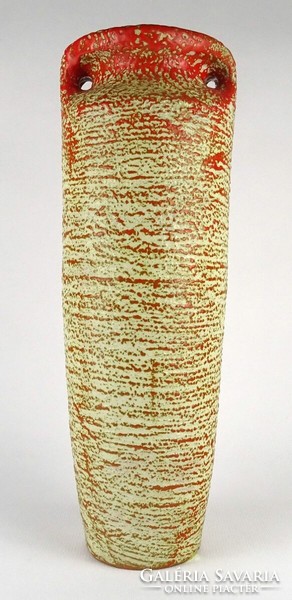 1O011 Hatalmas méretű pesthidegkúti retro kerámia padlóváza 40.5 cm