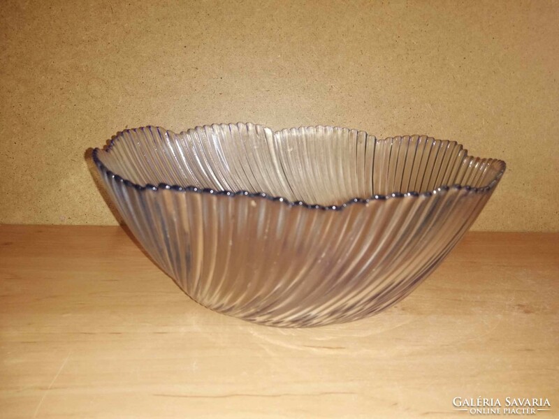 Blue glass serving bowl - dia. 23 cm (32/d)