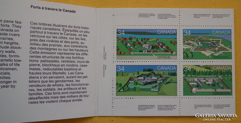 1985. Kanada - Kanada nap; Erődök II. bélyegfüzet MH94
