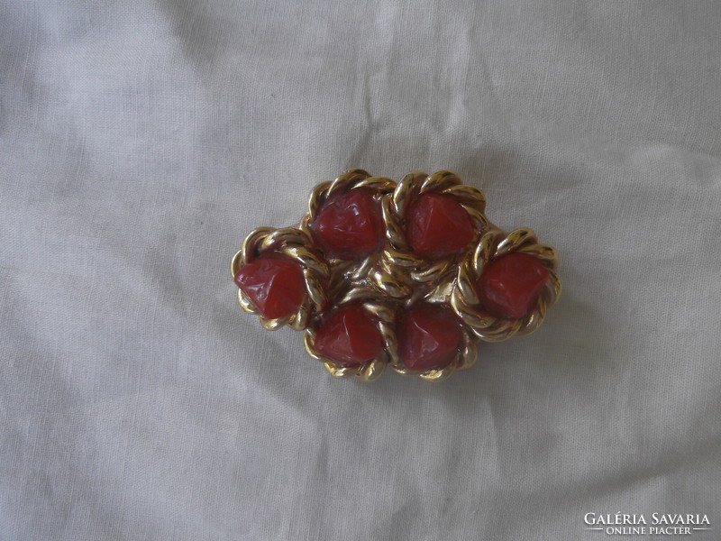 Jacky de g paris gold-plated brooch