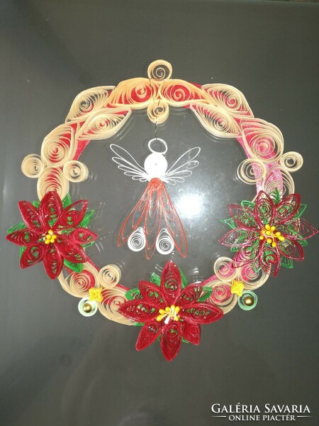 Handmade angelic window decoration