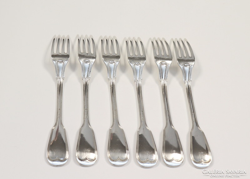 Silver cookie-dessert fork, 6 pcs