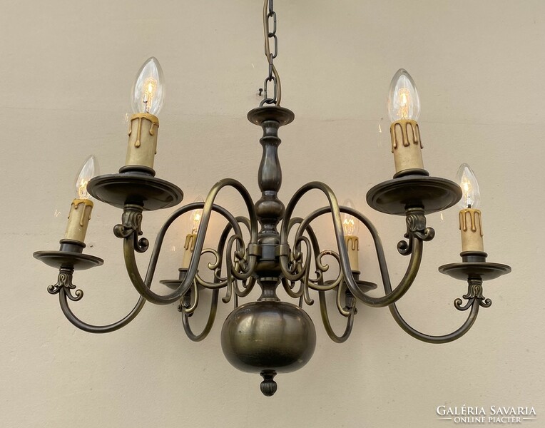 Flemish neo-baroque copper chandelier. 1