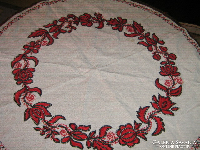Beautiful Buzsák witch embroidered red - black woven tablecloth