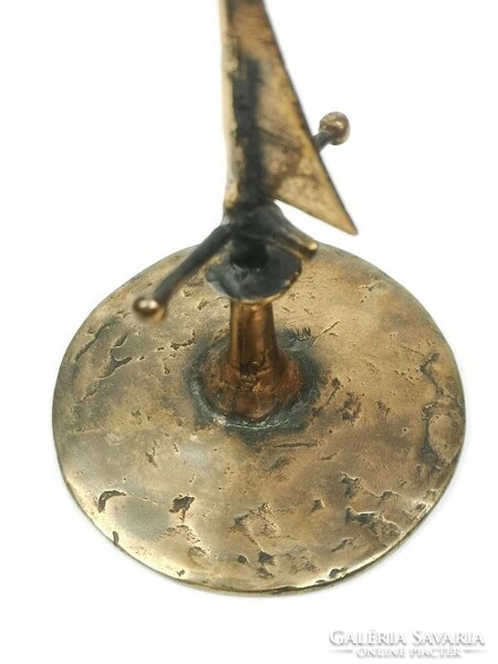 Industrial artist Lajos Muharos, figurative copper cup, chalice 17 cm - 50220