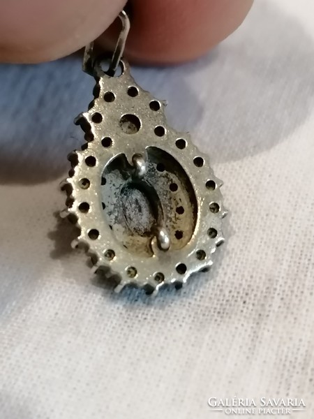 Garnet stone antique Bieder ring and pendant
