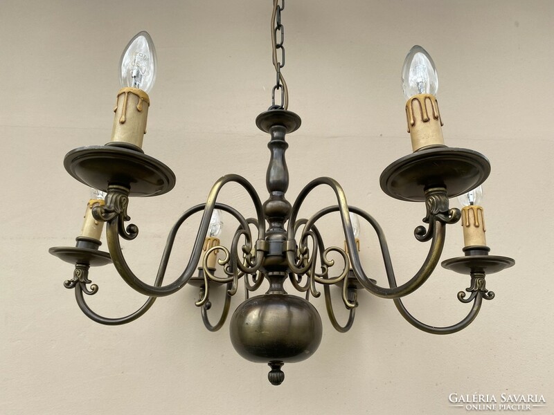 Flemish neo-baroque copper chandelier. 1