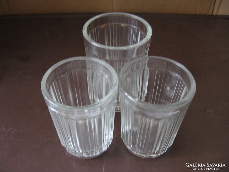 Antique jeka glass glasses 3 pieces in one