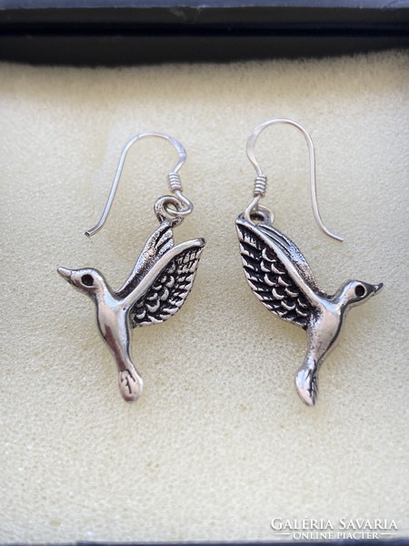 Bird silver earrings