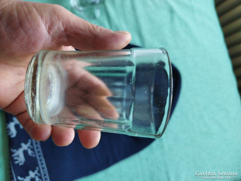 8 old glass glasses of all kinds