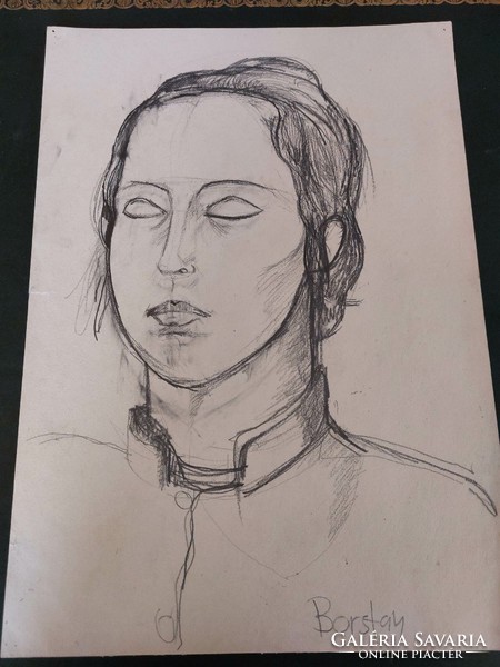 Női ceruzarajz portré
