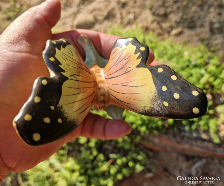 Bodrogkeresztúri kerámia pillangó lepke nipp figura
