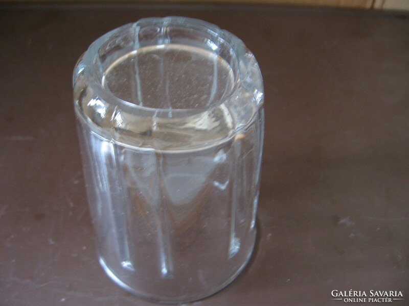 Antique faceted, polished glass glass