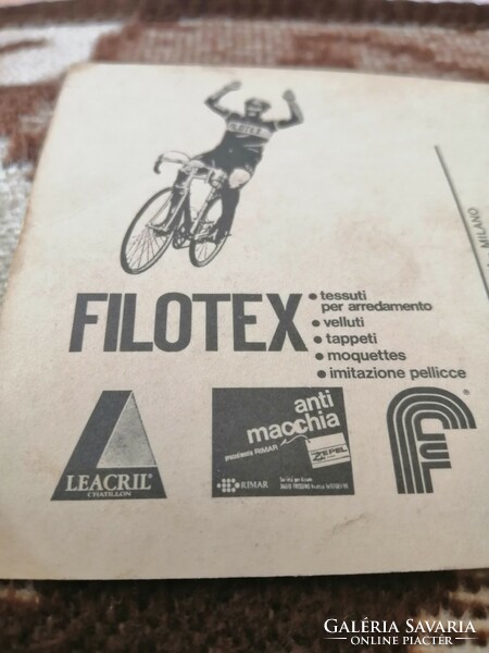 2 db Olasz képeslap. Profi kerékpárosok a '70-es évekből.
