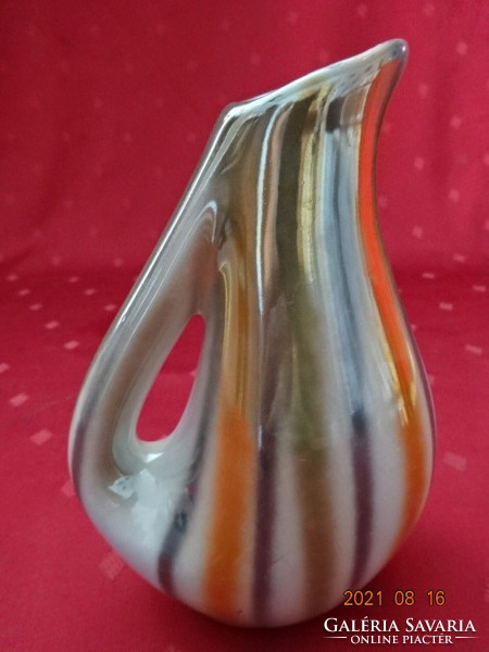Glazed ceramic, vase with handles, height 14.5 cm. He has! Jokai