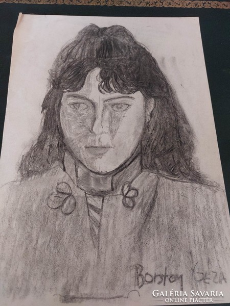 2 oldalas női ceruzarajz portré
