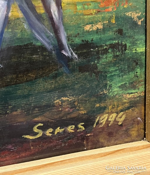 Seres János (1920-2004) Delelő ökrök, 1994 (Képcsarnokos alkotás) /számlát adunk/