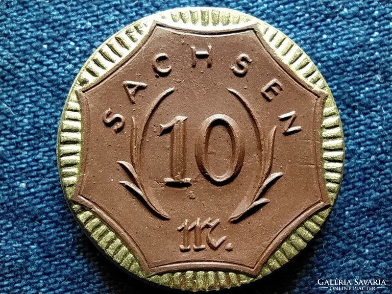 Németország Szászország 10 Márka szükségpénz 1921 (id49312)