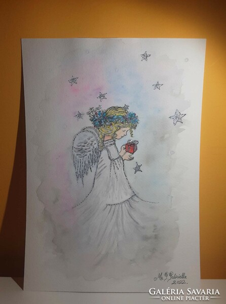 Little angel ~ watercolor painting