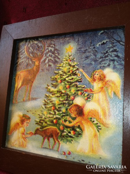Christmas tree mural