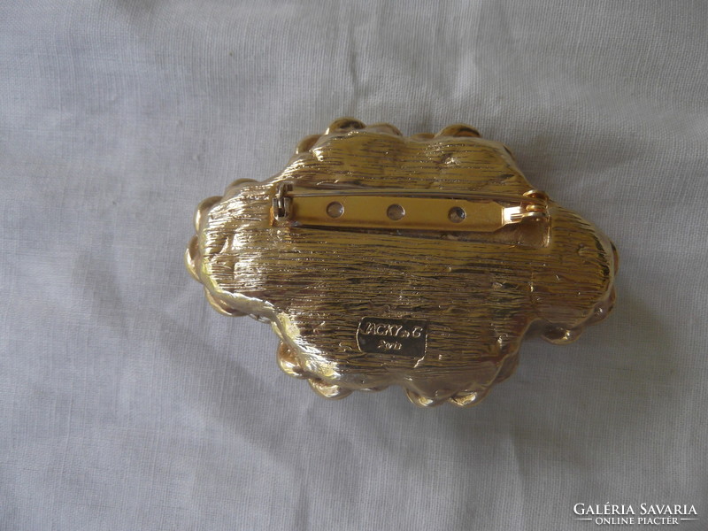 Jacky de g paris gold-plated brooch