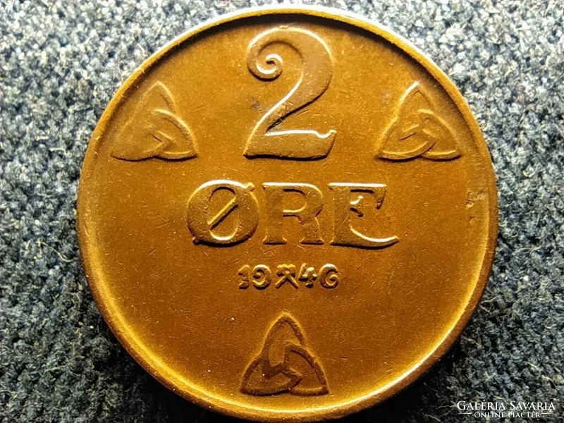Norway vii. Haakon (1905-1957) 2 coins 1946 (id59012)
