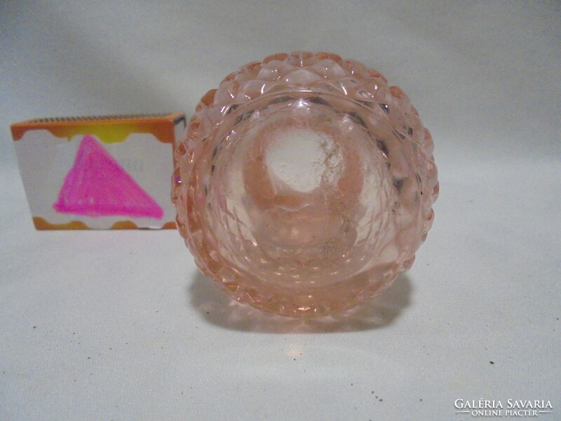 Rózsaszín üveg ibolya váza
