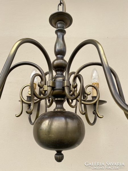 Flemish neo-baroque copper chandelier. 1