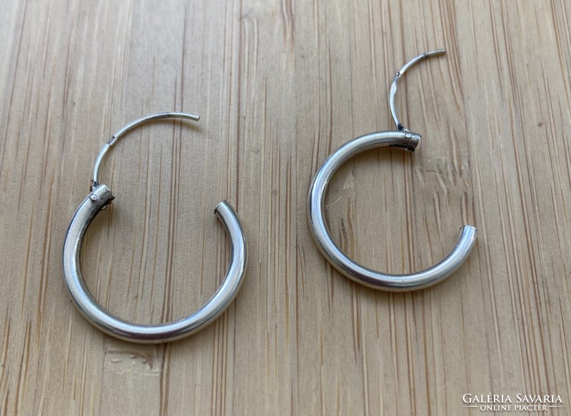 Silver hoop earrings