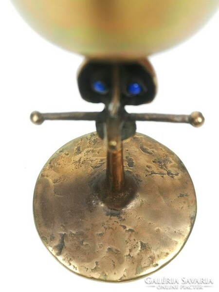 Muharos Lajos iparművész , figurális réz pohár , kehely 17 cm - 50219