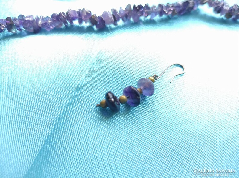 Amethyst necklace and earring set