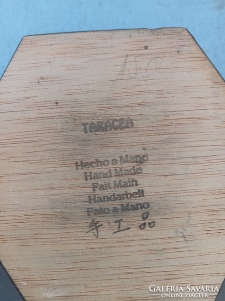 Original Taracea Hecho a Mano intarziás  spanyol hatszög alakú díszdoboz - doboz
