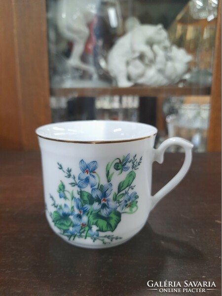 Kínai Kézi Festésű Virágmintás Kávés-Teás Csésze,Pohár.