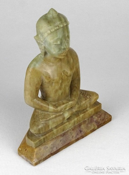 1O140 Faragott zsírkő Buddha szobor 13 cm