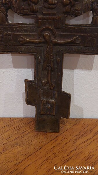 Caa xviii.-Xix: century bronze cross Orthodox bronze cross