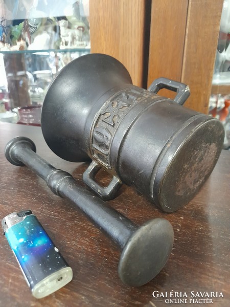 Old German, Germany i.Vh large iron military mortar. 15 Cm.