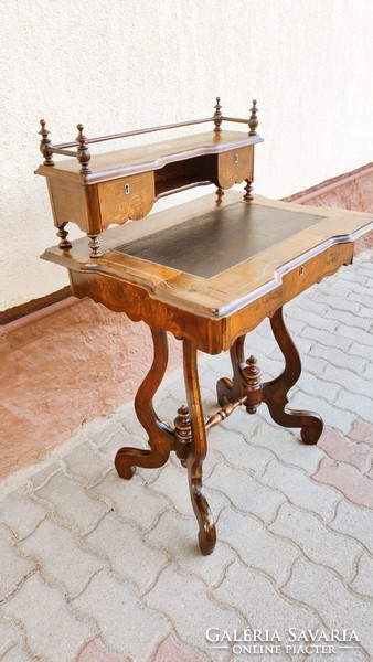 Antique women's desk from the 1800s with real gold painting