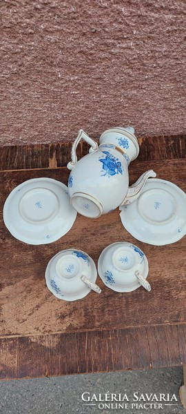 Herend porcelain spout + 2 cups + base