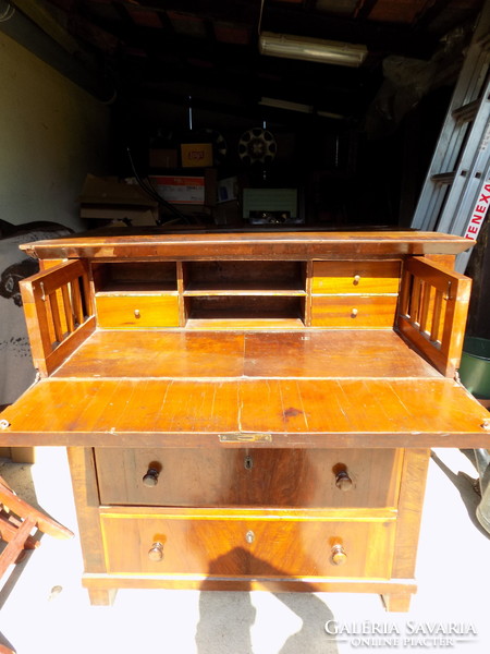 Biedermeier secretary desk for renovation + upholstered chair!