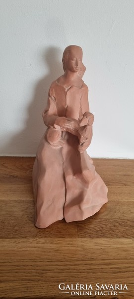 Terracotta statue of István Borbás