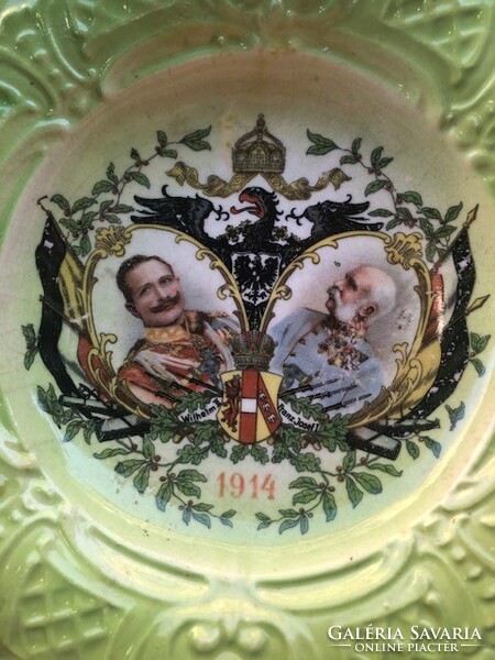 Ceramic commemorative plate from 1914, marked, size 22 cm.