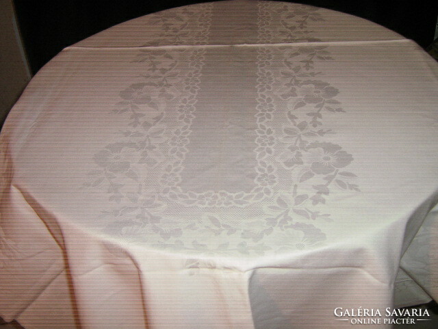 Beautiful antique floral damask tablecloth