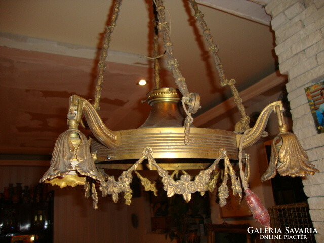 Antique fire gilded chandelier