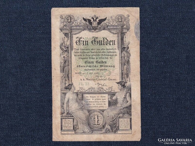 Austria 1 gulden banknote 1866 (id65011)