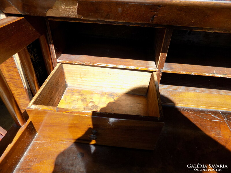 Biedermeier secretary desk for renovation + upholstered chair!