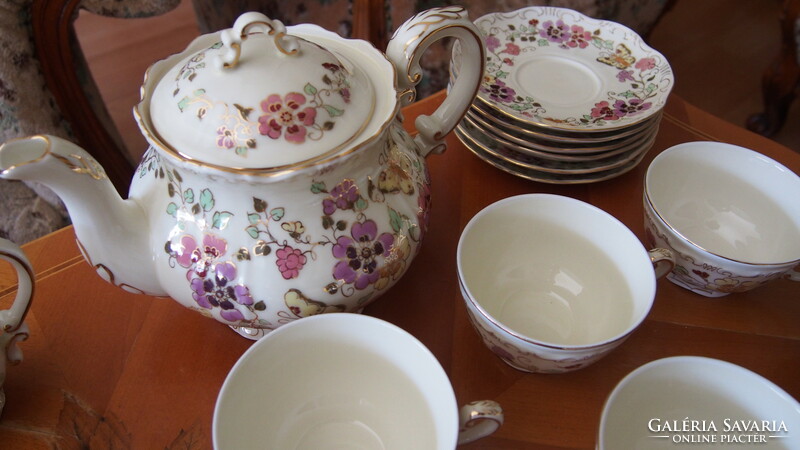 Zsolnay butterfly tea set for 12 people