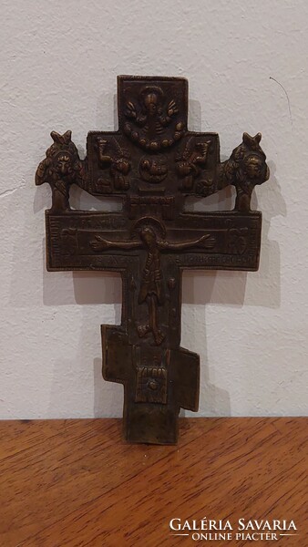 Caa xviii.-Xix: century bronze cross Orthodox bronze cross