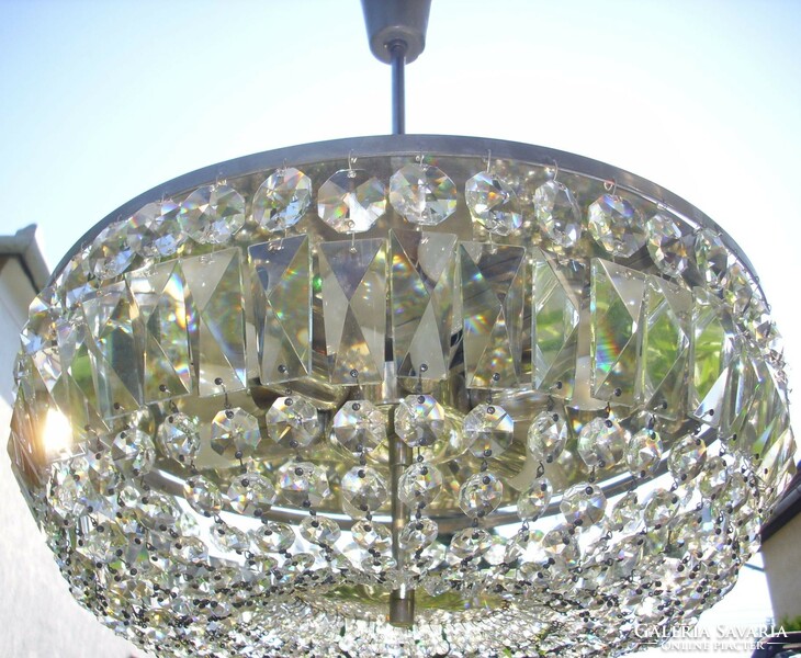 Viennese round basket swarovski crystal chandelier with 6 lights