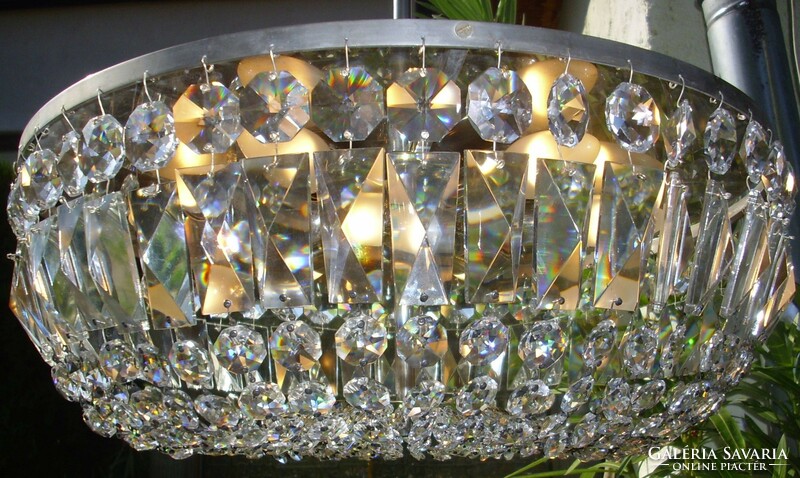 Viennese round basket swarovski crystal chandelier with 6 lights