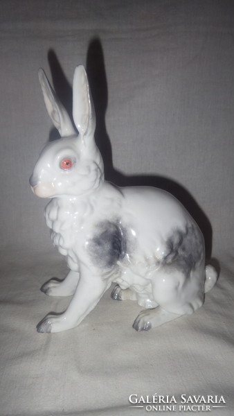 Giant porcelain rabbit statue